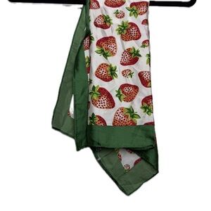 Strawberry Print Head Scarf